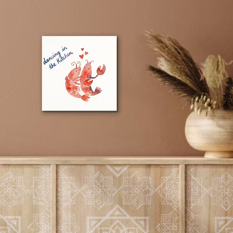 Aluminium schilderij - Dier - Dans - Liefde - Waterverf - Rood — 5