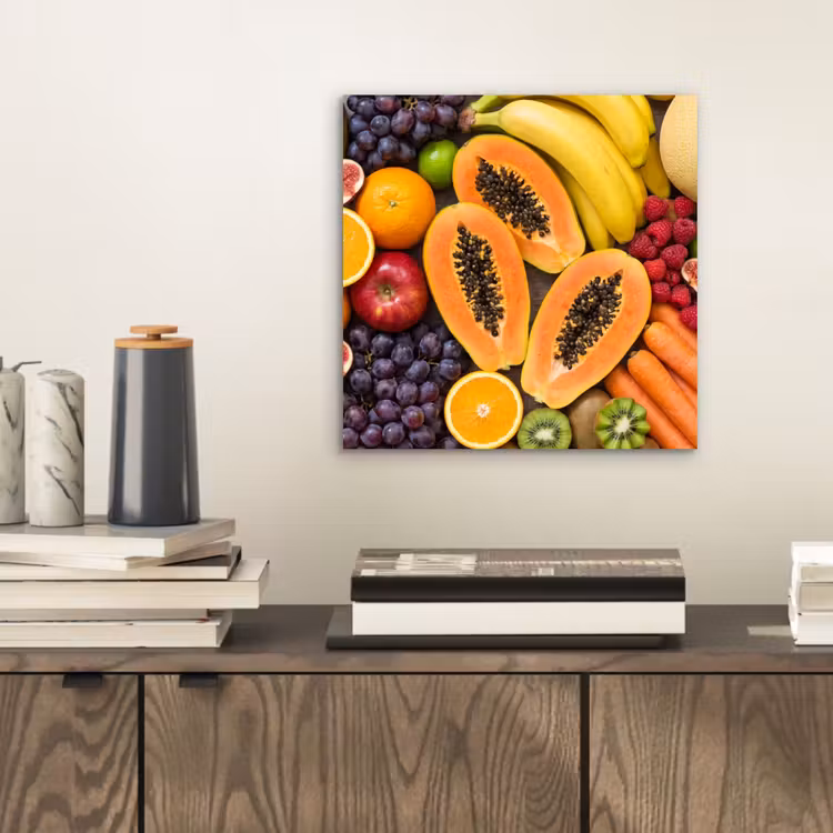 Aluminium schilderij - Eten - Fruit - Groenten - Vers - Kleurrijk — 2