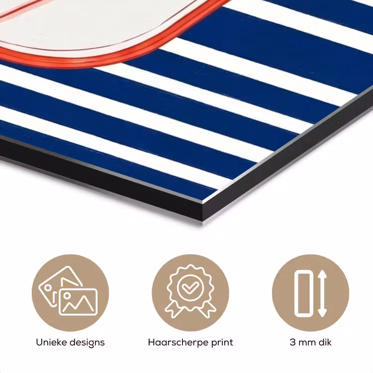 Aluminium schilderij - Eten - Vis - Blik - Illustratie - Rood — 7