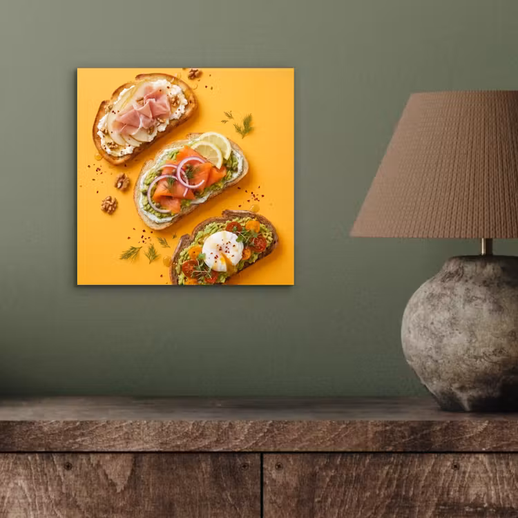 Aluminium schilderij - Eten - Brood - Ontbijt - Modern - Kleurrijk — 3