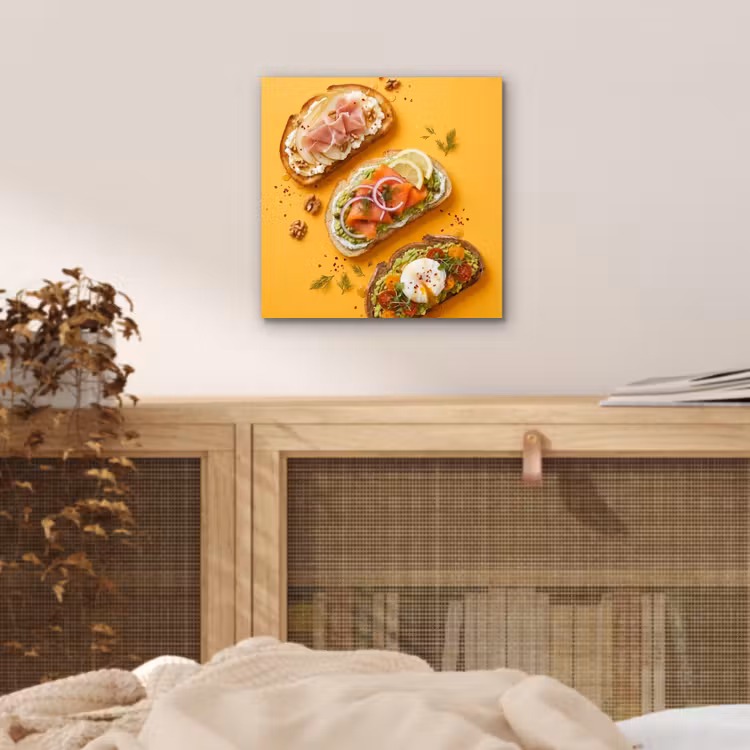 Aluminium schilderij - Eten - Brood - Ontbijt - Modern - Kleurrijk — 4