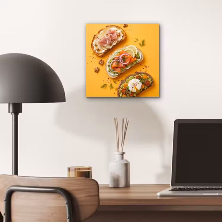 Aluminium schilderij - Eten - Brood - Ontbijt - Modern - Kleurrijk — 6