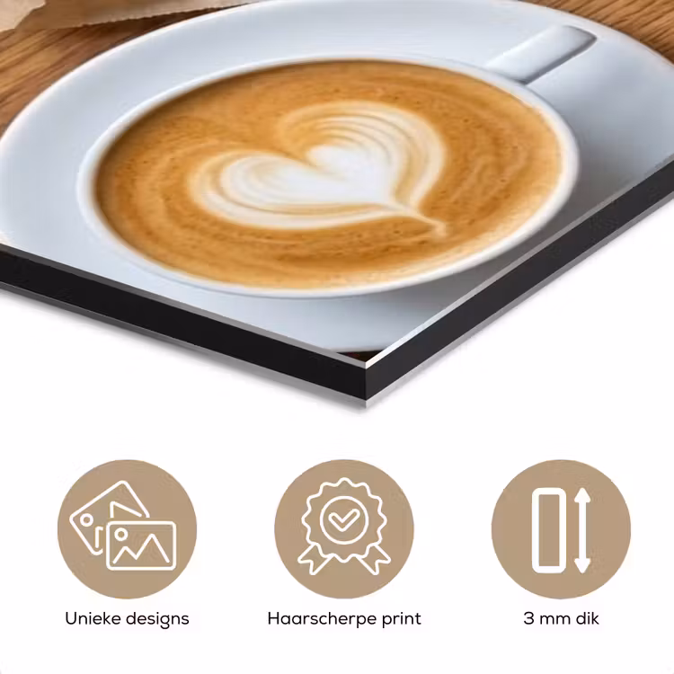 Aluminium schilderij - Eten - Croissant - Koffie - Ontbijt - Modern — 7