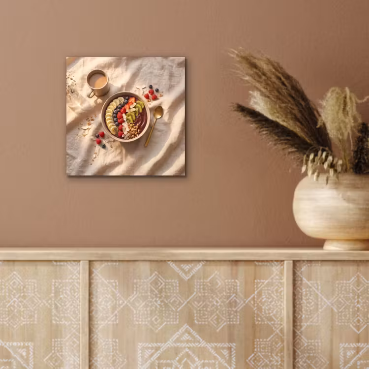 Aluminium schilderij - Eten - Ontbijtkom - Fruit - Gezond - Kleurrijk — 5