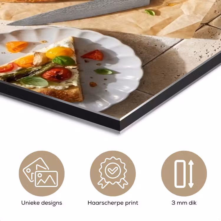 Aluminium schilderij - Eten - Tomaten - Basilicum - Maaltijd - Vers — 7