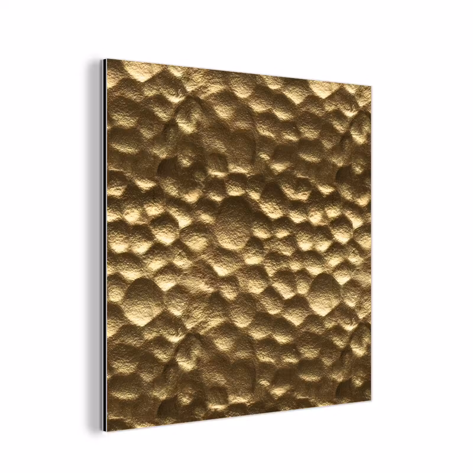 Aluminium schilderij - Gehamerd - Reliëf - Textuur - Bronsgoud — 1