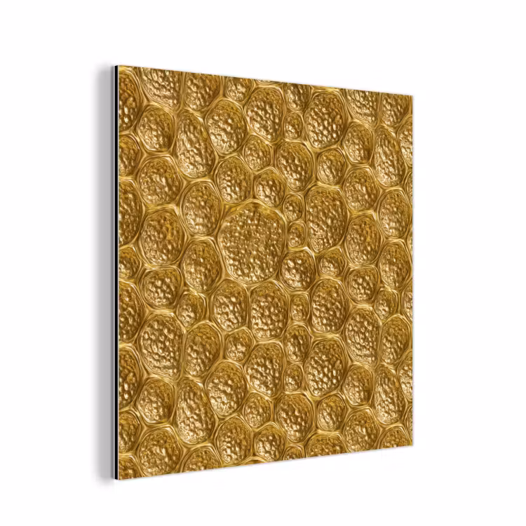 Aluminium schilderij - Gehamerd - Mozaïek - Antiek - Goud — 1