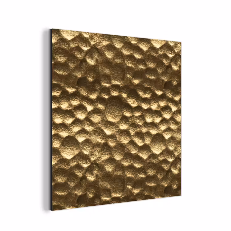 Aluminium schilderij - Gehamerd - Reliëf - Textuur - Bronsgoud — 1