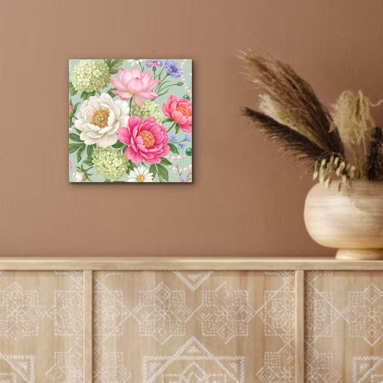 Aluminium schilderij - Bloemen - Patroon - Botanisch - Groen — 5