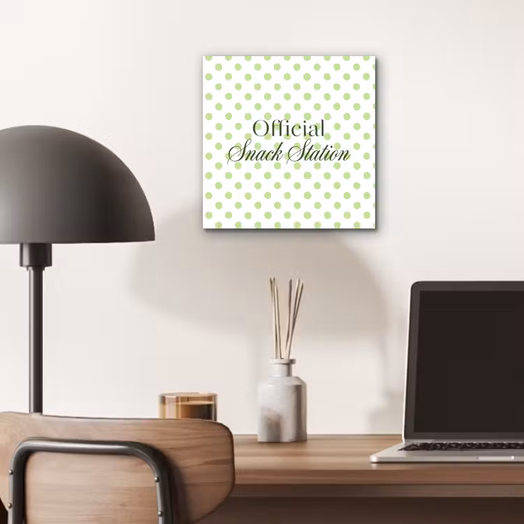Aluminium schilderij - Snack Station - Groen - Stippen — 6