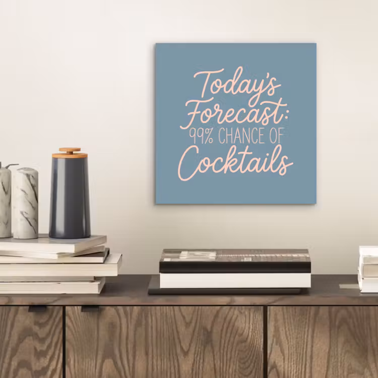 Aluminium schilderij - Today's Forecast - Cocktails - Blauw — 2