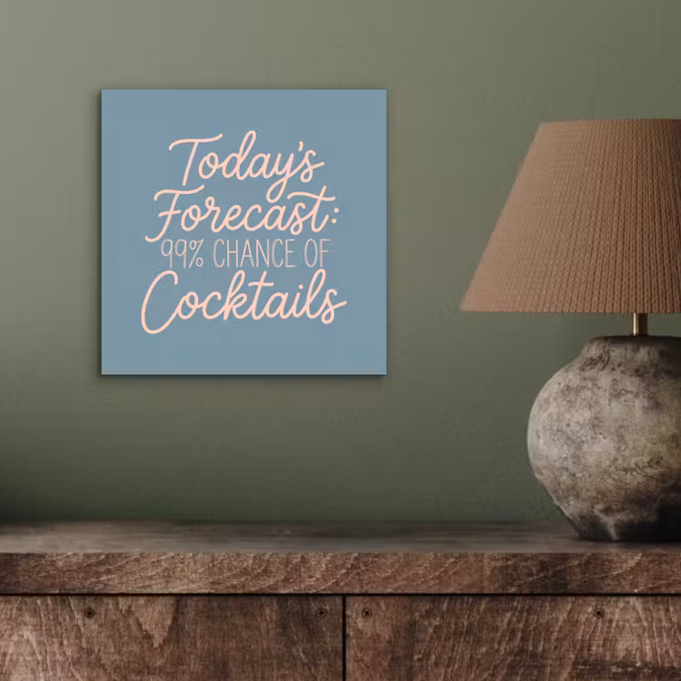 Aluminium schilderij - Today's Forecast - Cocktails - Blauw — 3