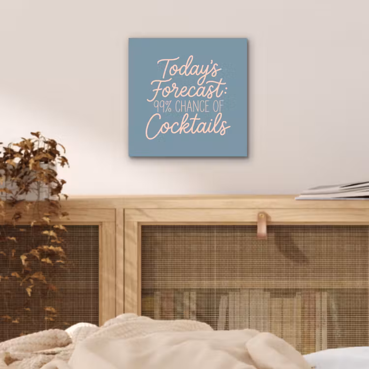 Aluminium schilderij - Today's Forecast - Cocktails - Blauw — 4