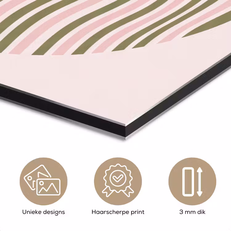 Aluminium schilderij - Zon - Zee - Abstract - Modern - Roze — 7