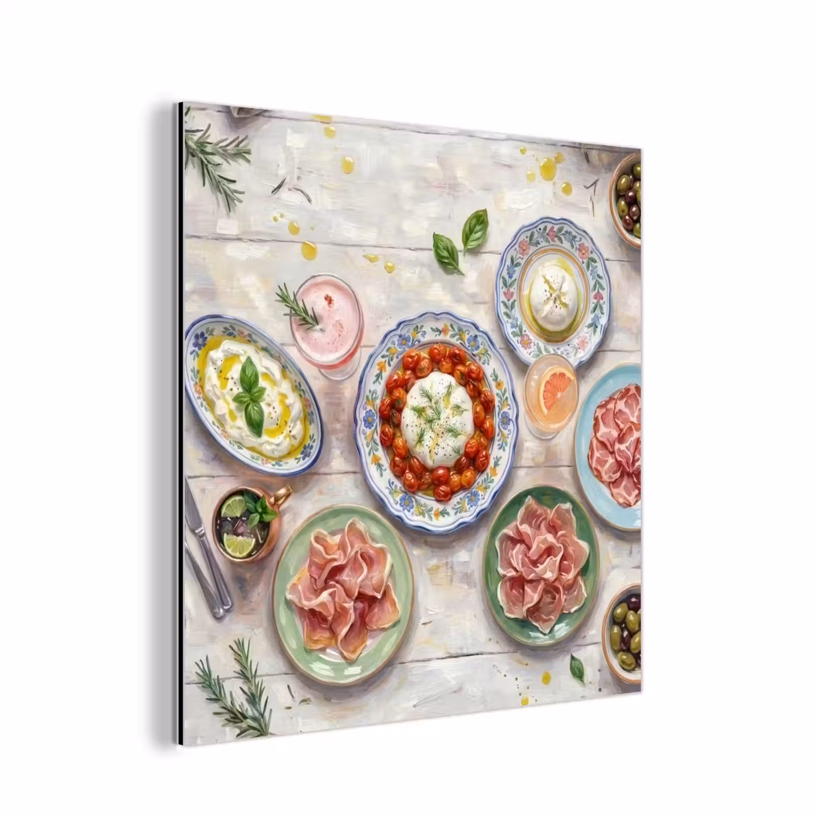 Aluminium schilderij - Eten - Tafel - Divers - Modern — 1