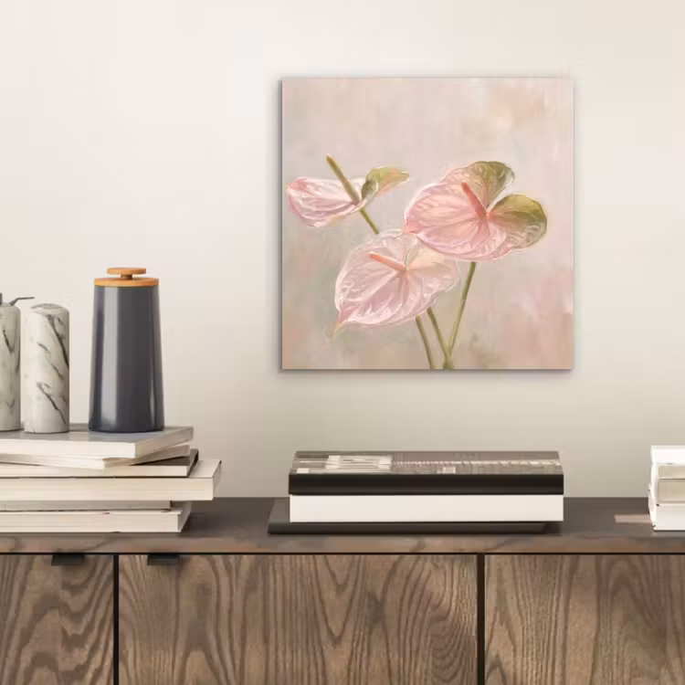 Aluminium schilderij - Bloemen - Pastel - Abstract - Natuur - Groen — 2