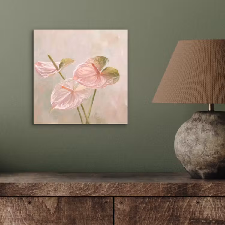 Aluminium schilderij - Bloemen - Pastel - Abstract - Natuur - Groen — 3