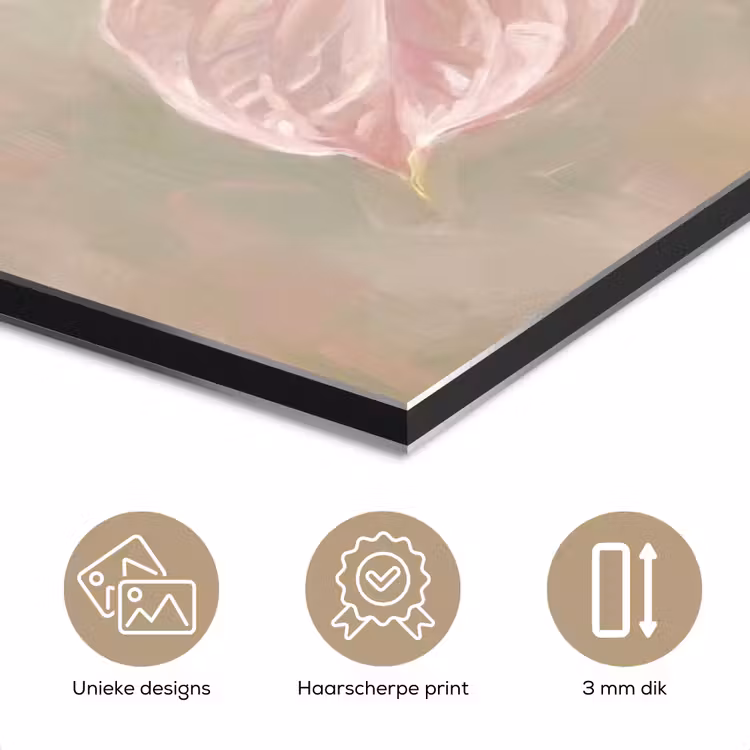 Aluminium schilderij - Bloemen - Pastel - Abstract - Natuur - Groen — 7
