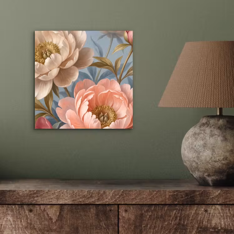 Aluminium schilderij - Bloemen - Roze - Beige - Modern - Natuur — 3