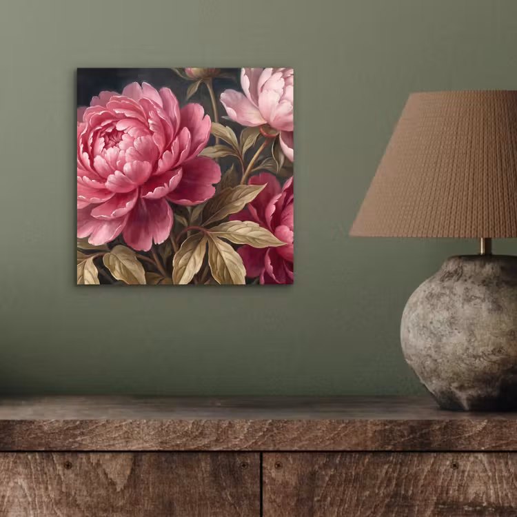 Aluminium schilderij - Bloemen - Roze - Klassiek - Natuur — 3