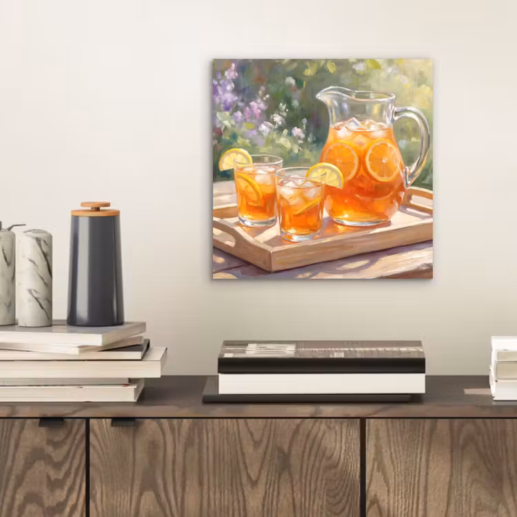 Aluminium schilderij - Drank - Citroen - Zomer - Tuin - Geel — 2