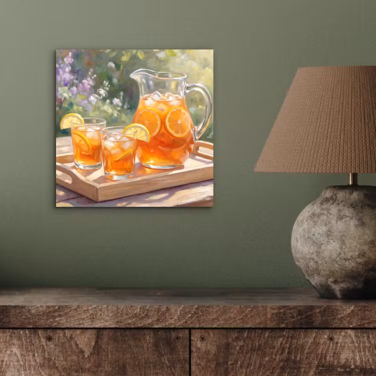 Aluminium schilderij - Drank - Citroen - Zomer - Tuin - Geel — 3