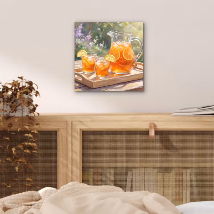 Aluminium schilderij - Drank - Citroen - Zomer - Tuin - Geel — 4