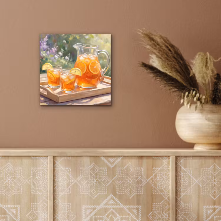 Aluminium schilderij - Drank - Citroen - Zomer - Tuin - Geel — 5