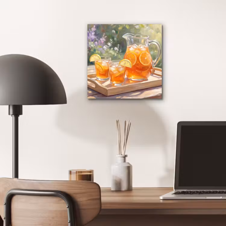 Aluminium schilderij - Drank - Citroen - Zomer - Tuin - Geel — 6