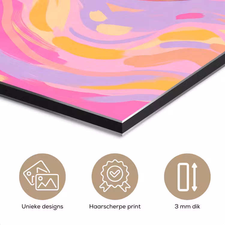 Aluminium schilderij - Drank - Inschenken - Feest - Abstract - Roze — 7