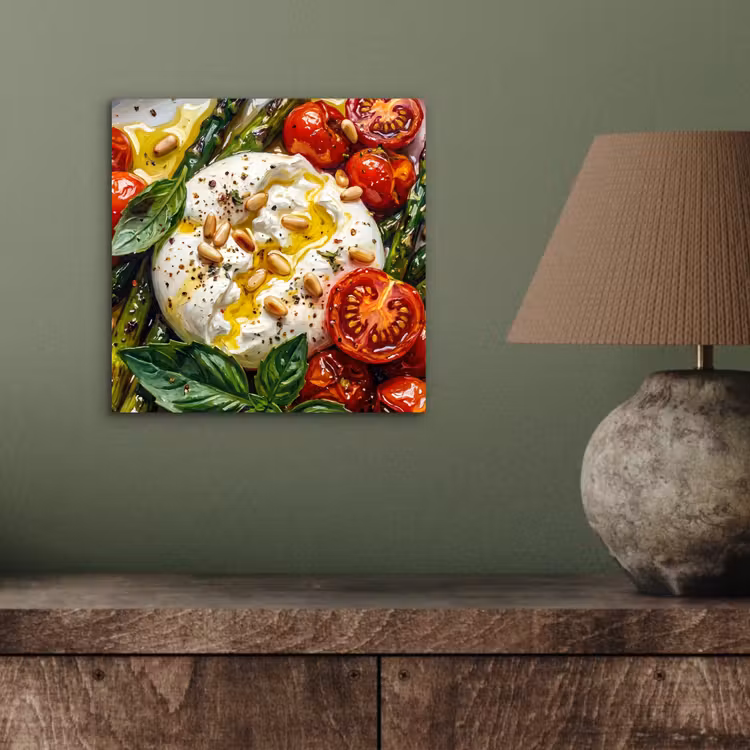 Aluminium schilderij - Eten - Groenten - Kaas - Modern - Vers — 3