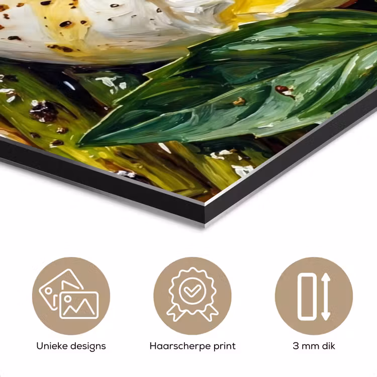 Aluminium schilderij - Eten - Groenten - Kaas - Modern - Vers — 7