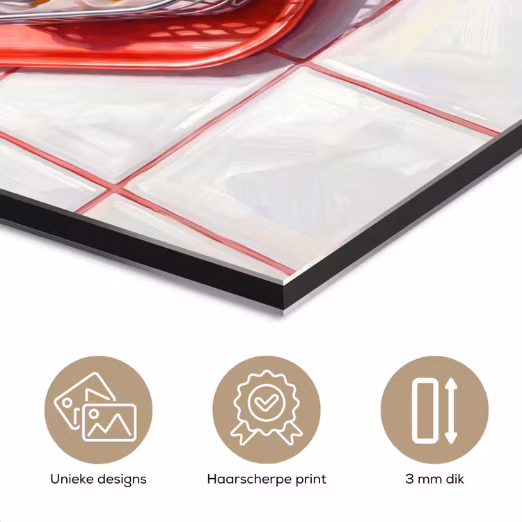 Aluminium schilderij - Eten - Hotdog - Fastfood - Modern - Rood — 7