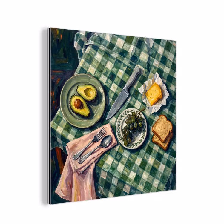 Aluminium schilderij - Eten - Ontbijt - Tafel - Modern - Groen — 1