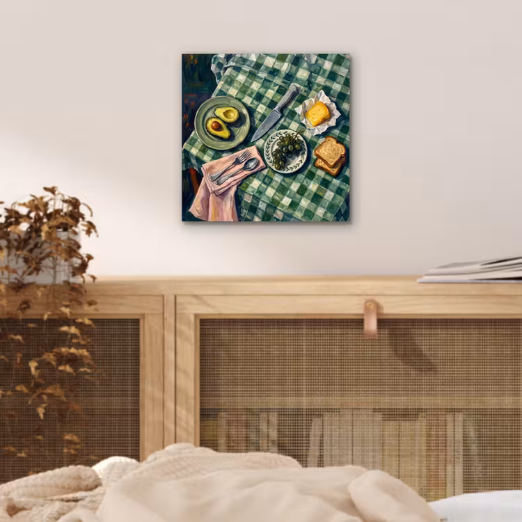 Aluminium schilderij - Eten - Ontbijt - Tafel - Modern - Groen — 4