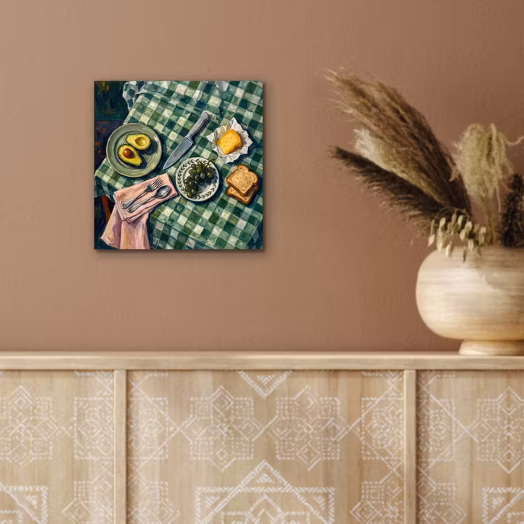 Aluminium schilderij - Eten - Ontbijt - Tafel - Modern - Groen — 5