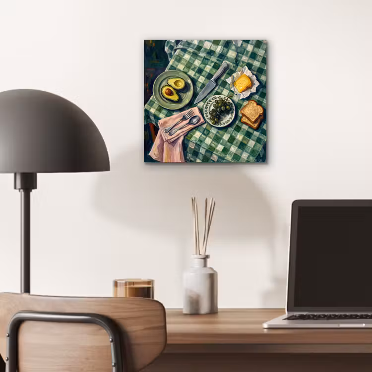 Aluminium schilderij - Eten - Ontbijt - Tafel - Modern - Groen — 6
