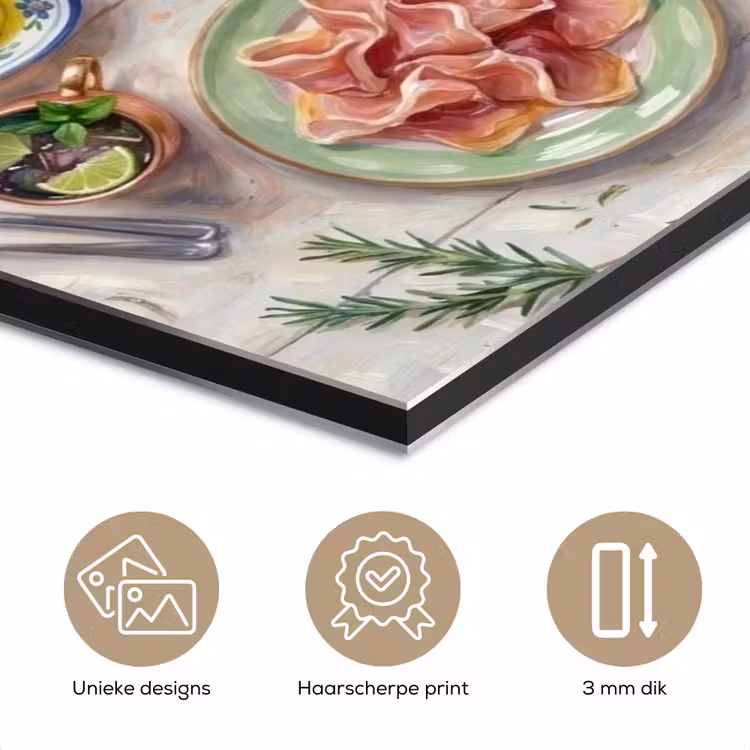 Aluminium schilderij - Eten - Tafel - Divers - Modern — 7