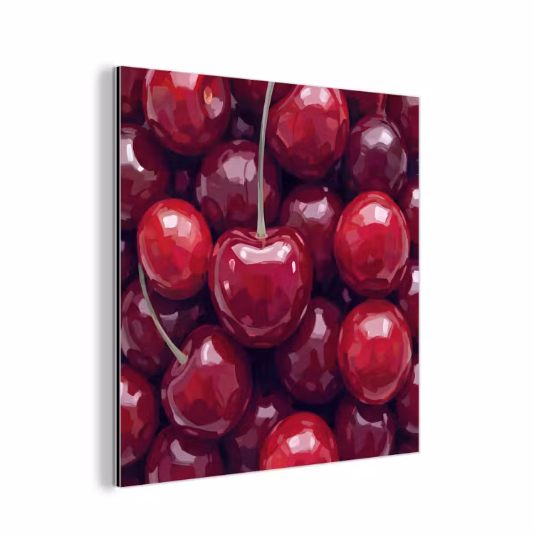 Aluminium schilderij - Fruit - Kersen - Eten - Modern - Rood — 1