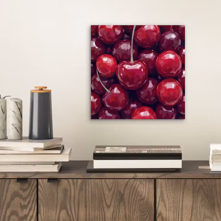 Aluminium schilderij - Fruit - Kersen - Eten - Modern - Rood — 2