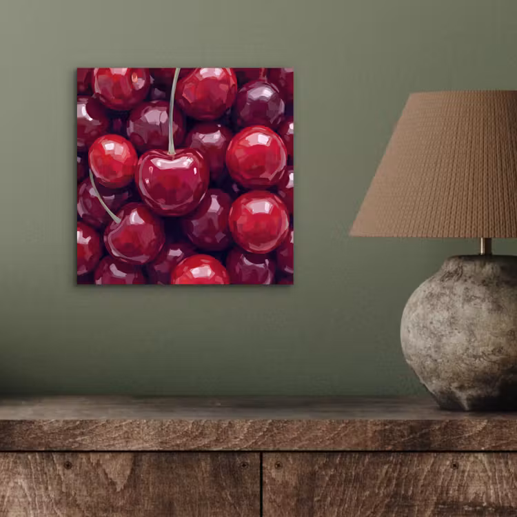 Aluminium schilderij - Fruit - Kersen - Eten - Modern - Rood — 3