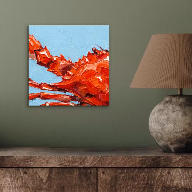 Aluminium schilderij - Krab - Zee - Dieren - Abstract - Rood — 3