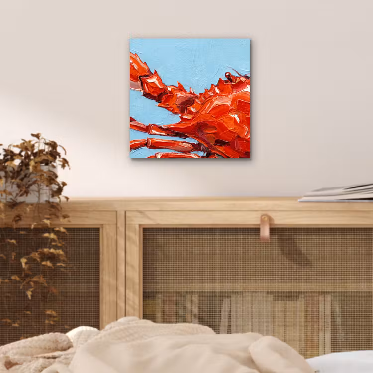 Aluminium schilderij - Krab - Zee - Dieren - Abstract - Rood — 4