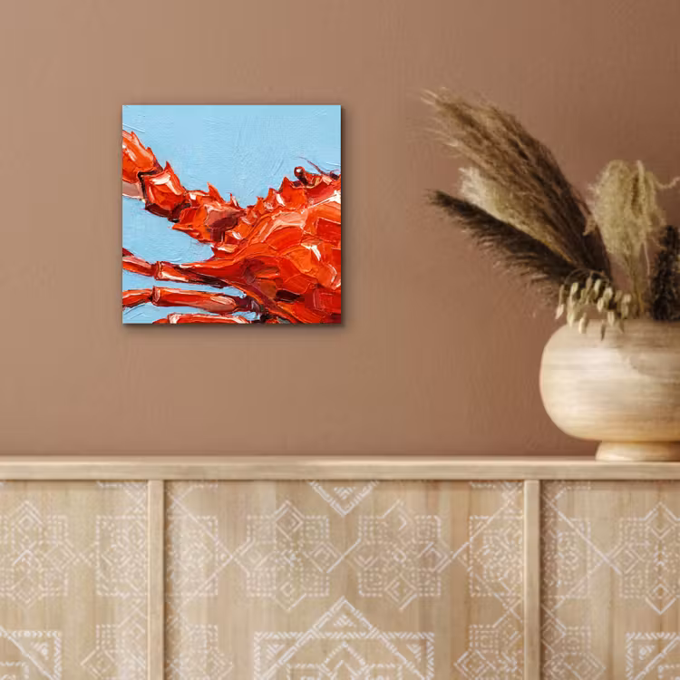 Aluminium schilderij - Krab - Zee - Dieren - Abstract - Rood — 5