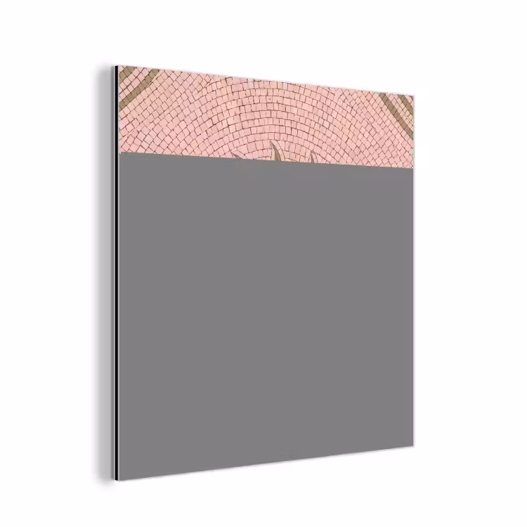 Aluminium schilderij - Mozaïek - Zon - Patroon - Klassiek - Roze — 1