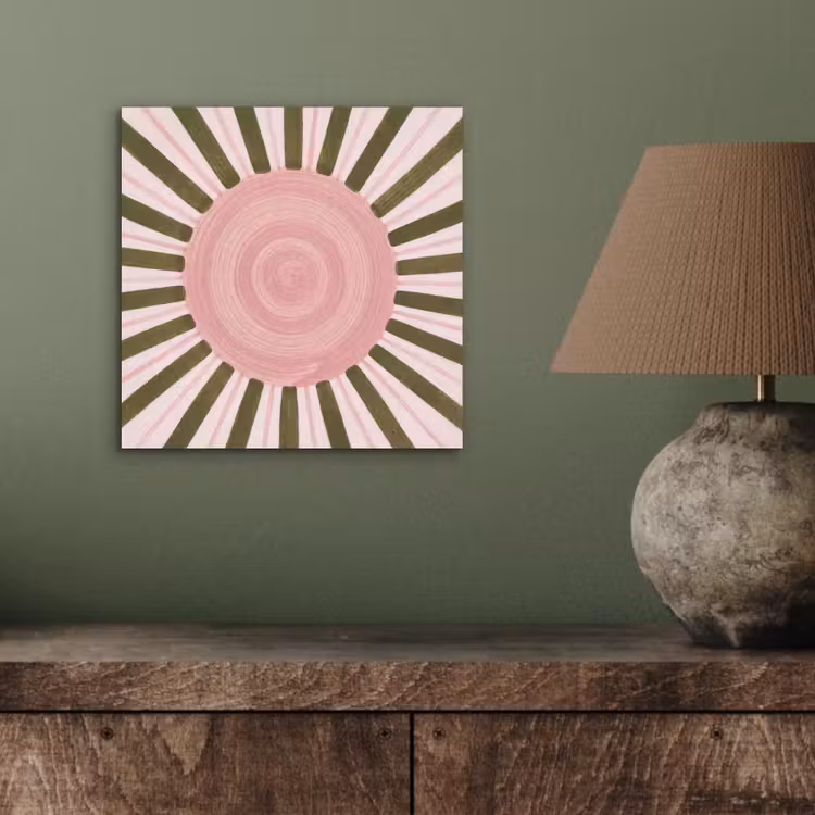 Aluminium schilderij - Patroon - Cirkel - Stralen - Abstract - Roze — 3