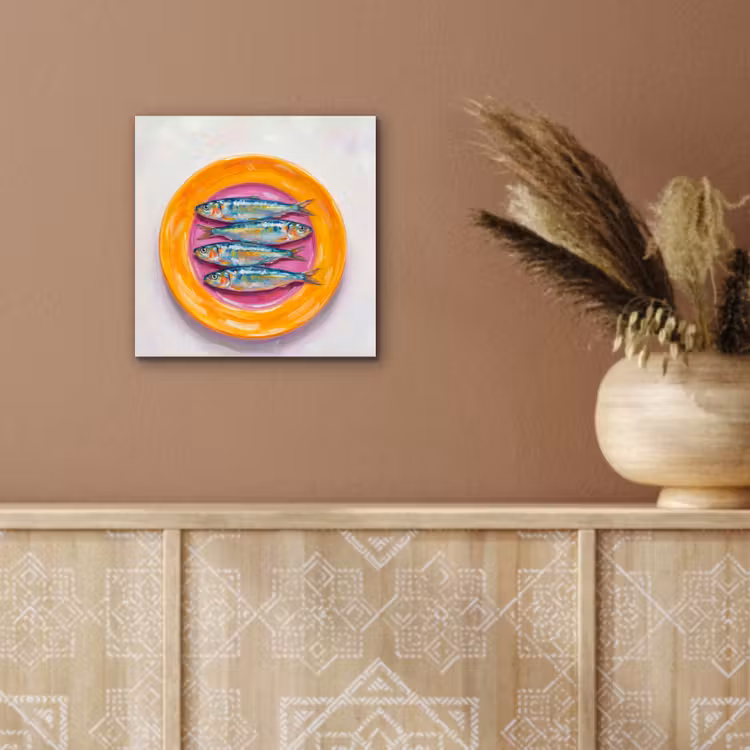 Aluminium schilderij - Vis - Vier - Eten - Modern - Kleurrijk — 5