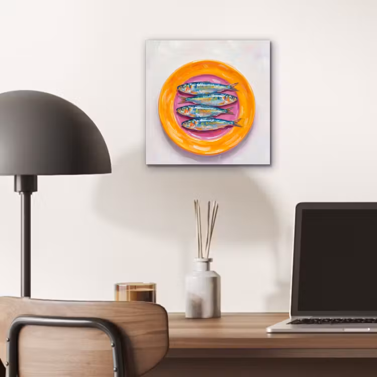 Aluminium schilderij - Vis - Vier - Eten - Modern - Kleurrijk — 6
