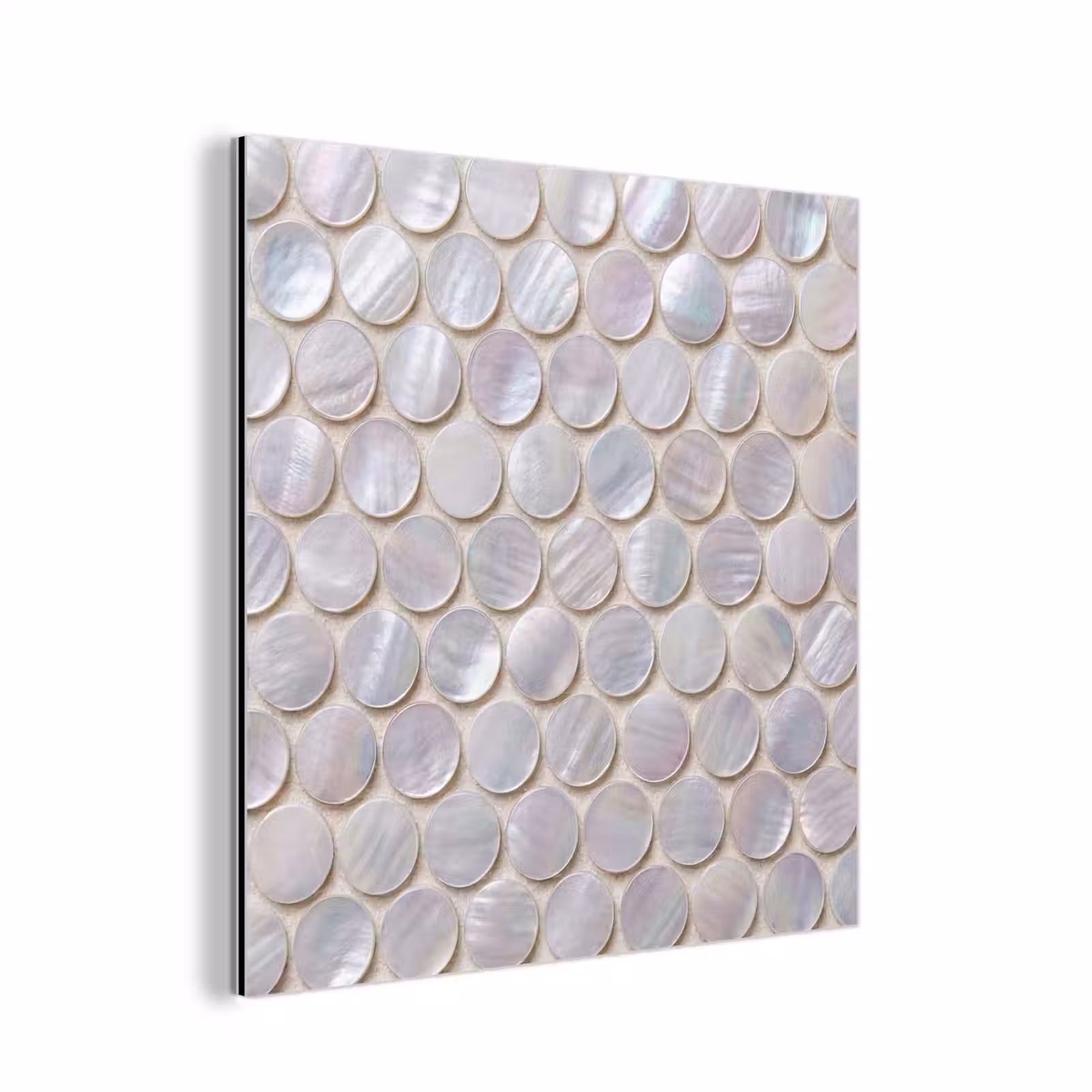 Aluminium schilderij - Patroon - Cirkels - Abstract - Modern - Wit — 1