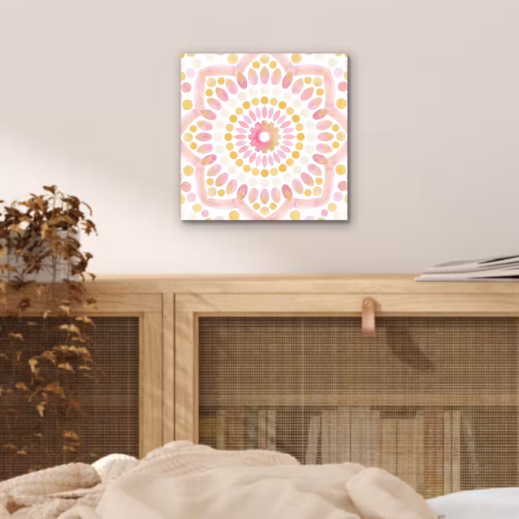 Aluminium schilderij - Abstract - Mandala - Kunst - Modern - Roze — 4